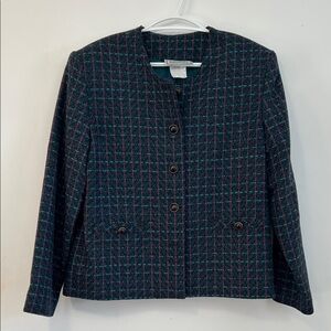 VINTAGE Wool Blend Tweed Blazer